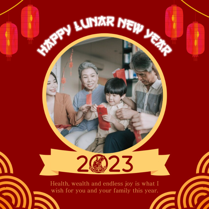 Happy Chinese Lunar New Year 2023 Pos Instagram template