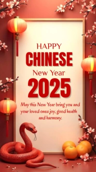 Happy Chinese New Year 2025 Instagram Story template