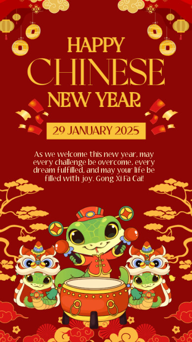 Happy Chinese New Year 2025  Instagram Story template