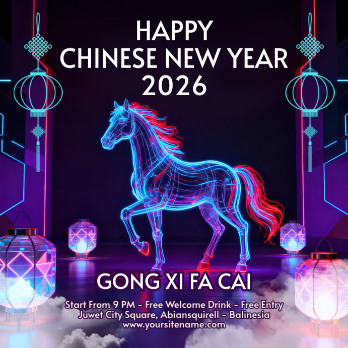 Happy Chinese New Year 2026 Instagram Post Template | PosterMyWall