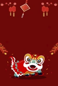 happy chinese new year Poster template