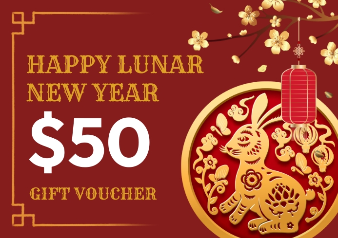 Happy Chinese New Year Gift Certificate A4 template