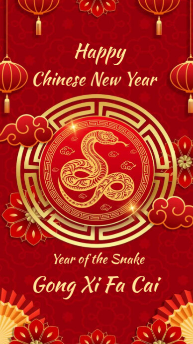 Happy Chinese New Year Instagram Story 2025 template