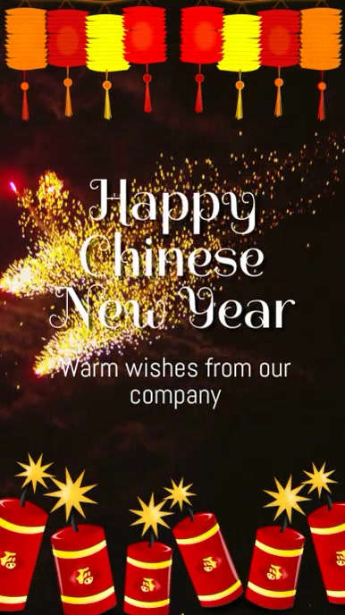 Chinese new year cards google slides & powerpoint template Happy Chinese New Year wishes Template | PosterMyWall