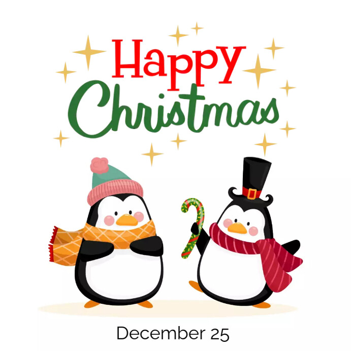 Happy Christmas 25 December Template | PosterMyWall