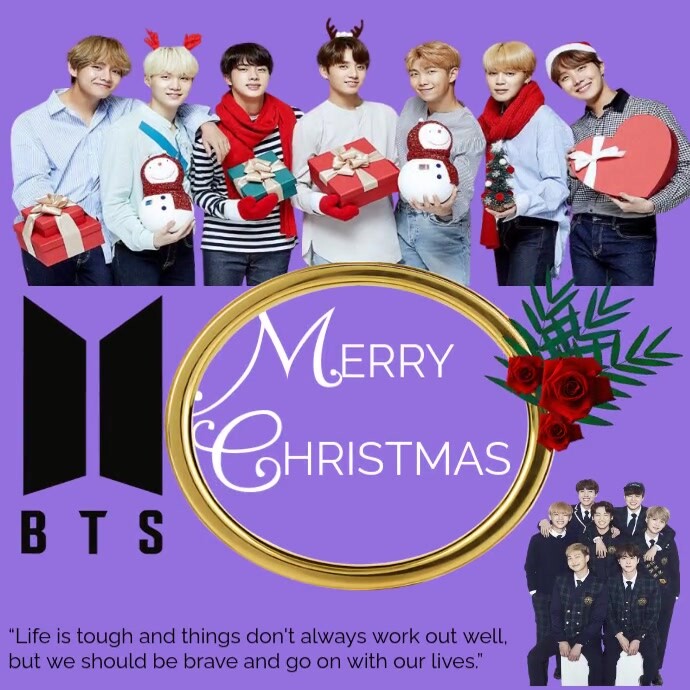 Happy Christmas bts Instagram Post template