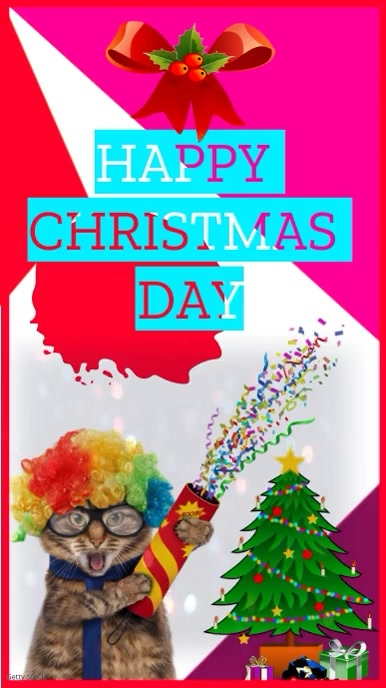 HAPPY CHRISTMAS DAY Digitale display (9:16) template