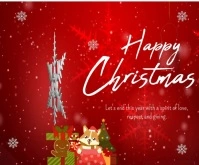 happy christmas สามเหลี่ยมขนาดกลาง template