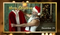 Happy Christmas holiday videos Etiqueta template