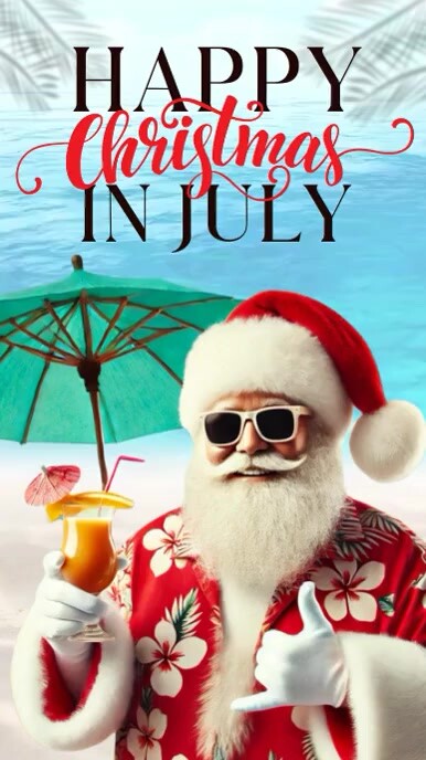 HAPPY CHRISTMAS IN JULY INSTAGRAM STORY TEMPL template