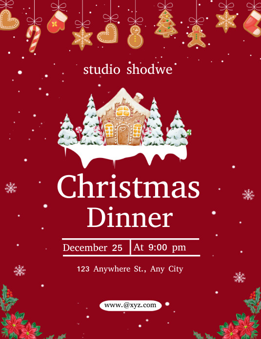 Happy Christmas invitation day templates PosterMyWall Happy Christmas invitation day templates PosterMyWall