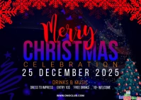 Happy Christmas Post Card Pocztówka template