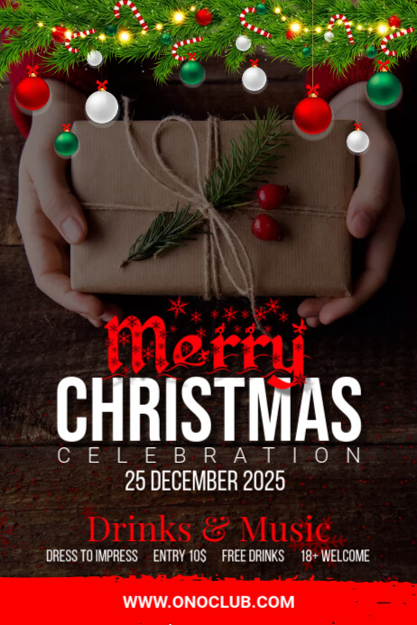 Plantilla de Cartel de Feliz Navidad | PosterMyWall