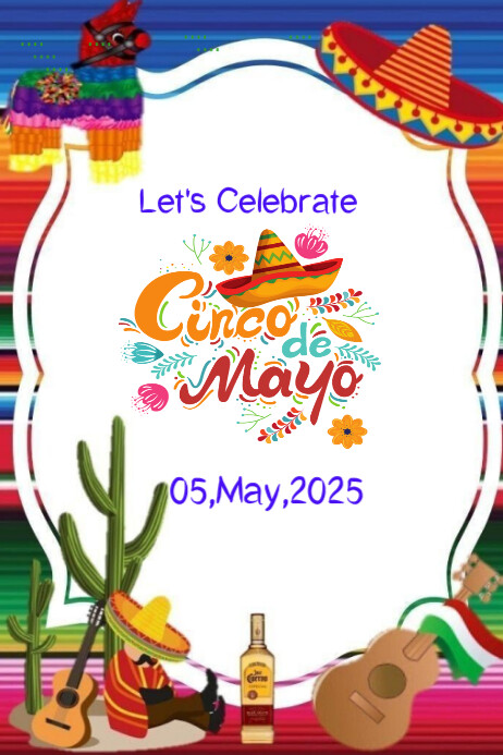 Happy Cinco de mayo template 2025 Poster