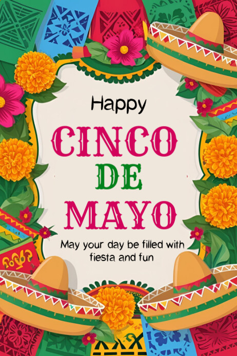 Happy Cinco De Mayo Template 2025 Poster