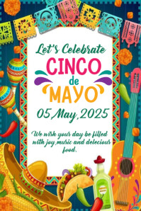 Happy Cinco de mayo template 2025 Affiche