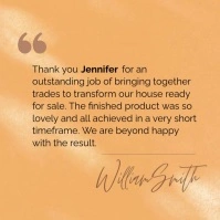 Happy Client Testimonial Post Template Publicación de Instagram