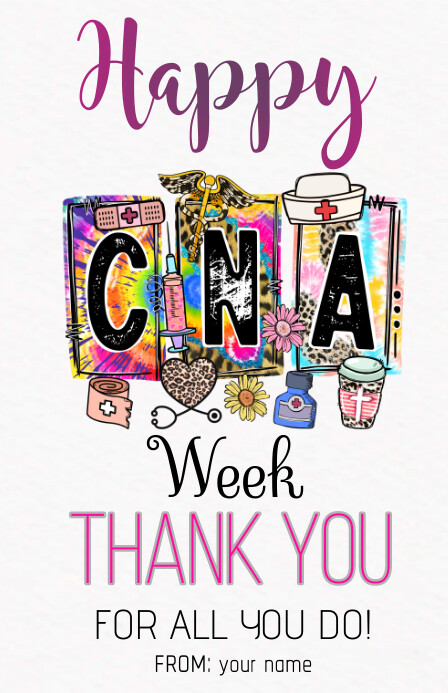 Copy of Happy CNA Week Gift Tag | PosterMyWall