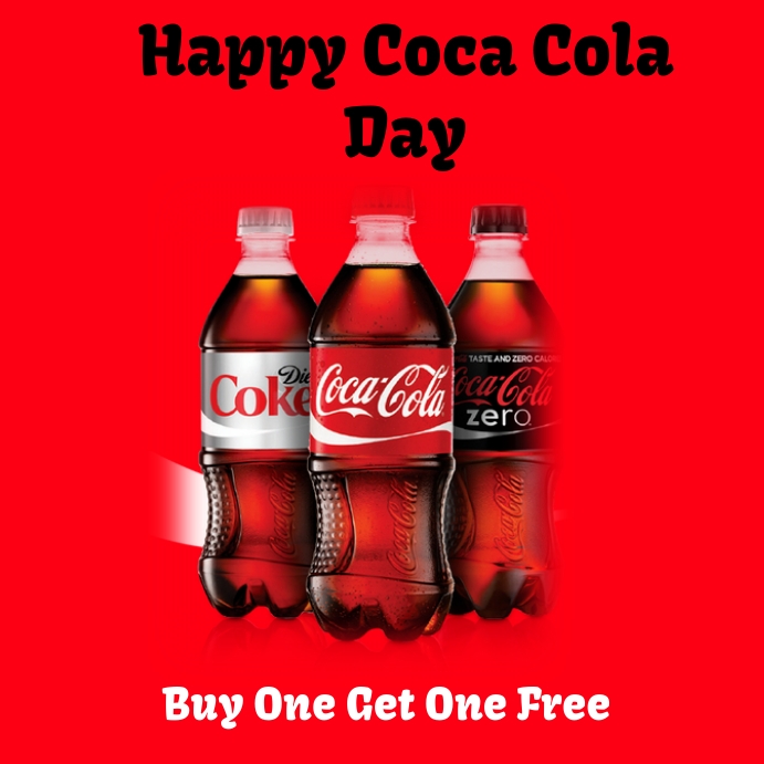Plantilla de Feliz Día de La Coca Cola PosterMyWall