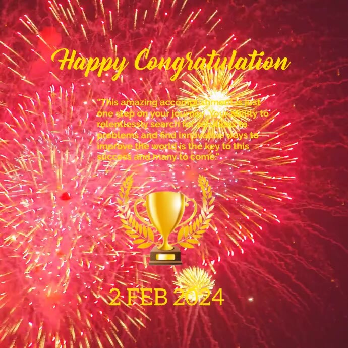 Congratulatory Posts. Sample happy congratulation Template | PosterMyWall