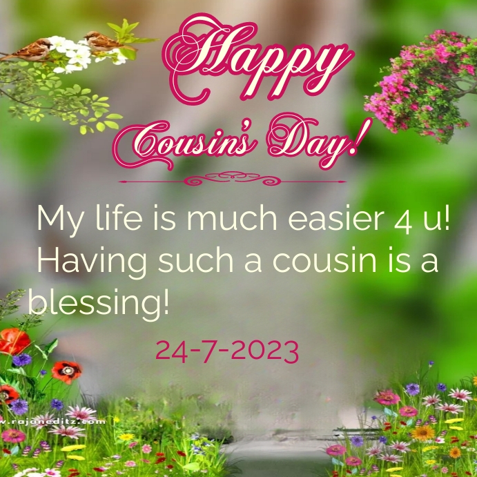 Happy cousins day instagram post Template PosterMyWall