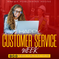 HAPPY CUSTOMER SERVICE Instagram 帖子 template