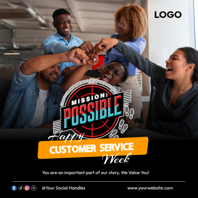 Copy of Happy Customer Service Week 2025 | PosterMyWall