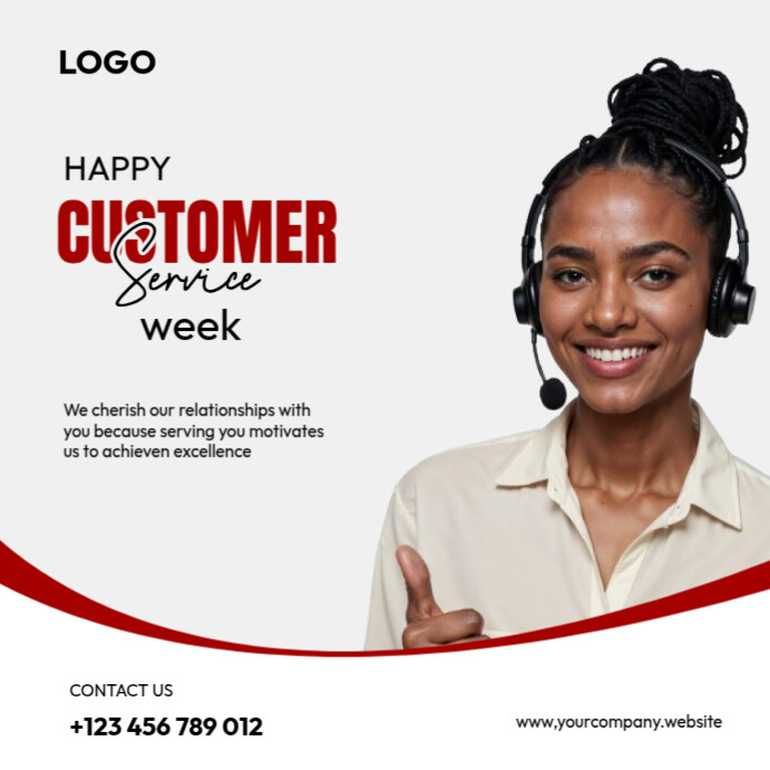Happy Customer Service Week Template | PosterMyWall