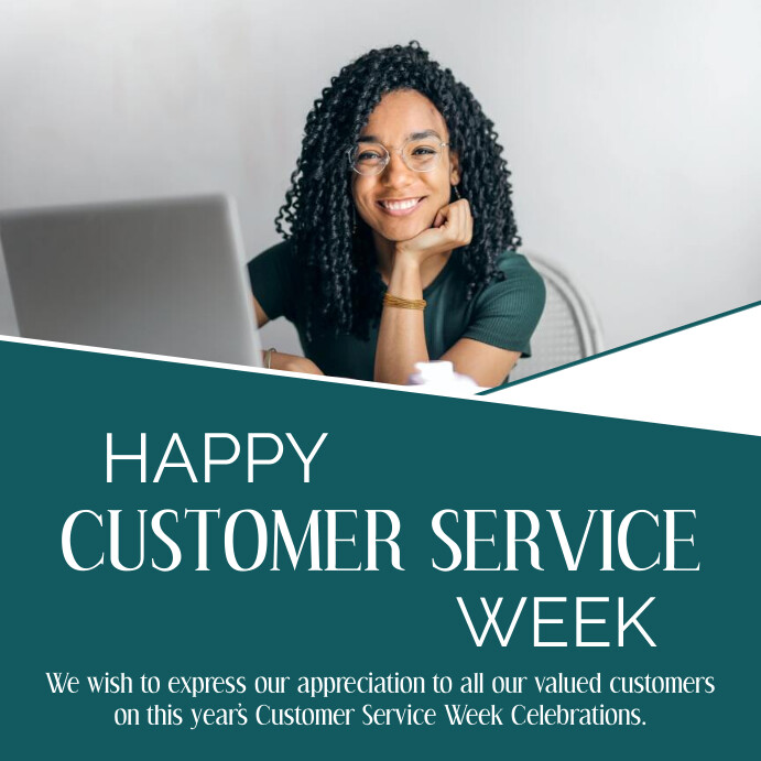 Happy customer service week Template | PosterMyWall