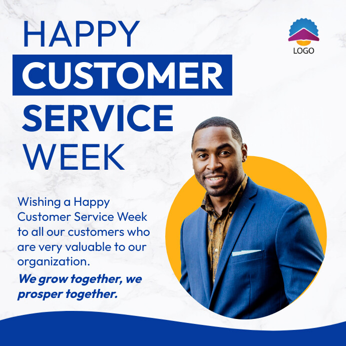 happy customer service week Template | PosterMyWall