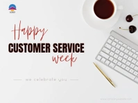 Happy customer service week flyer งานนำเสนอ Presentation template
