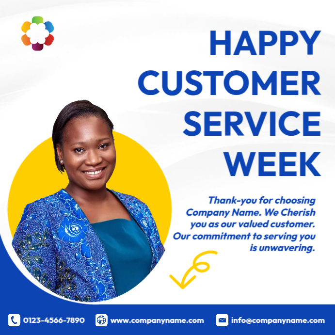 happy customer service week flyer template | PosterMyWall