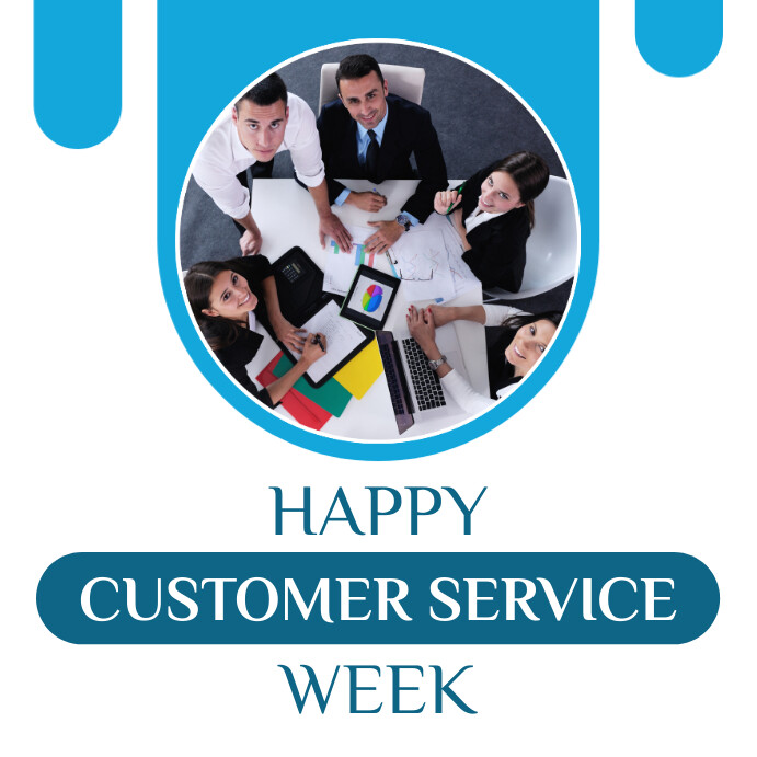 Modèle Happy customer service week flyer template | PosterMyWall