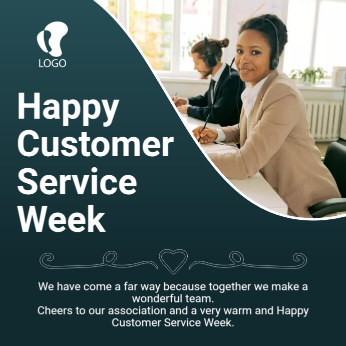 Happy customer service week flyers Template | PosterMyWall