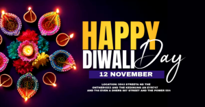 Black Diwali Celebration ภาพที่แชร์บน Facebook Template