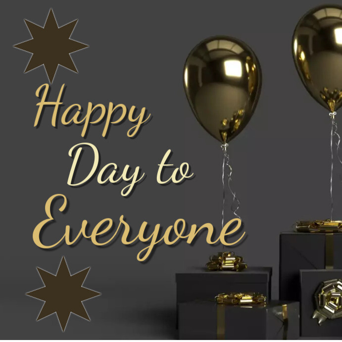 Happy Day, Sabbath, Sunday, Month Wishes Square (1:1) template