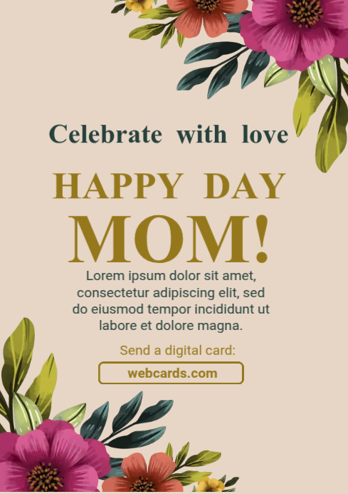 Copy of Happy Day Mom | PosterMyWall