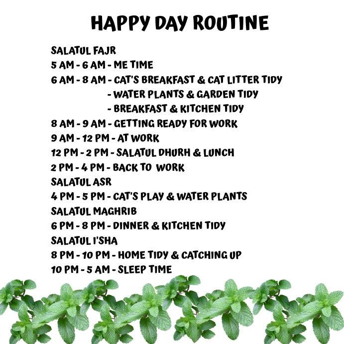 Happy Rutine HAPPY DAY ROUTINE Template | PosterMyWall
