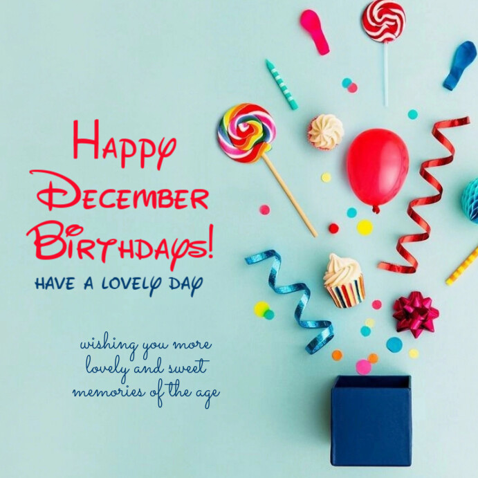 Happy December Randy Happy December Birthdays Modelo | PosterMyWall