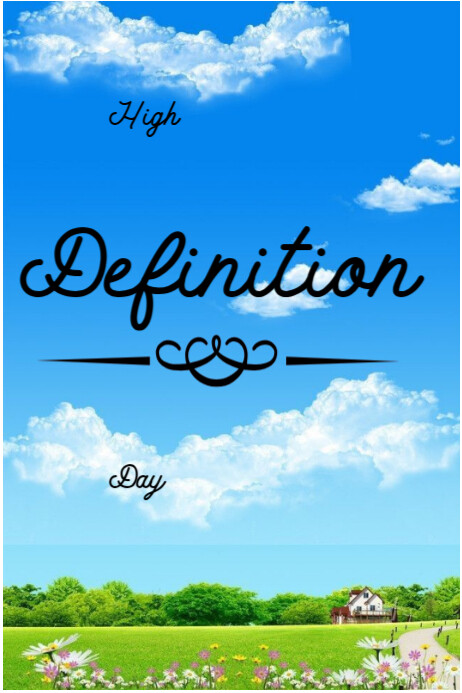 Happy definition day Poster template