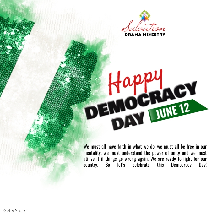 happy Democracy day flyer template | PosterMyWall