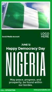 happy democracy day nigeria Instagram Story template