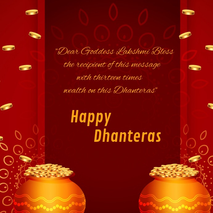 Happy Dhanteras Instagram na Post template