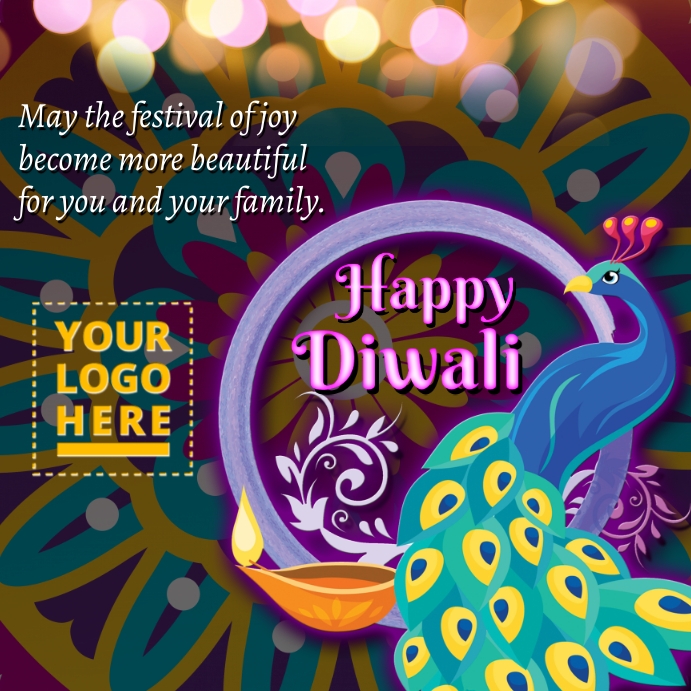 Szablon Happy Diwali 2020 Greeting Card Postermywall
