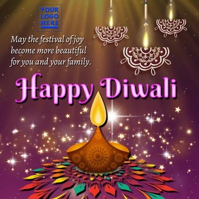 Happy Diwali 2020 Greeting Card Template Postermywall