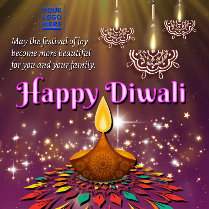 Happy Diwali 2020 Greeting Card Template Postermywall