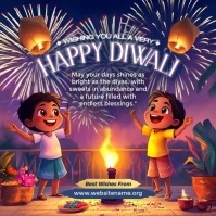 Happy Diwali Best Wishes Post Template