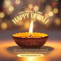 Happy Diwali Best Wishes Post Template