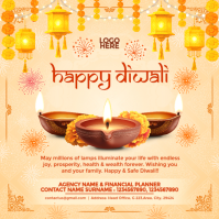 Happy Diwali Best Wishes Post Template Wpis na Instagrama