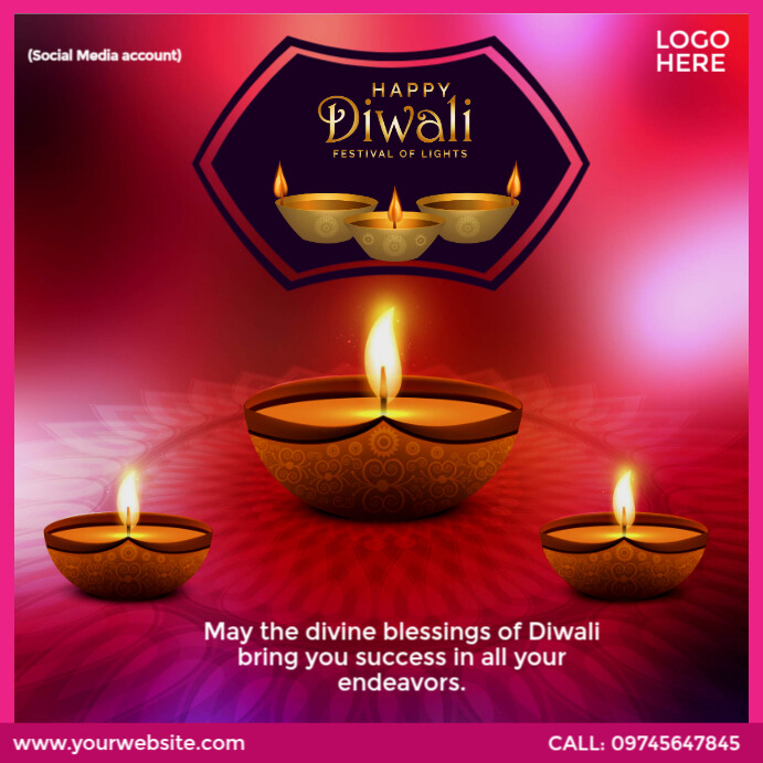 Happy  Dev Diwali Instagram Post template